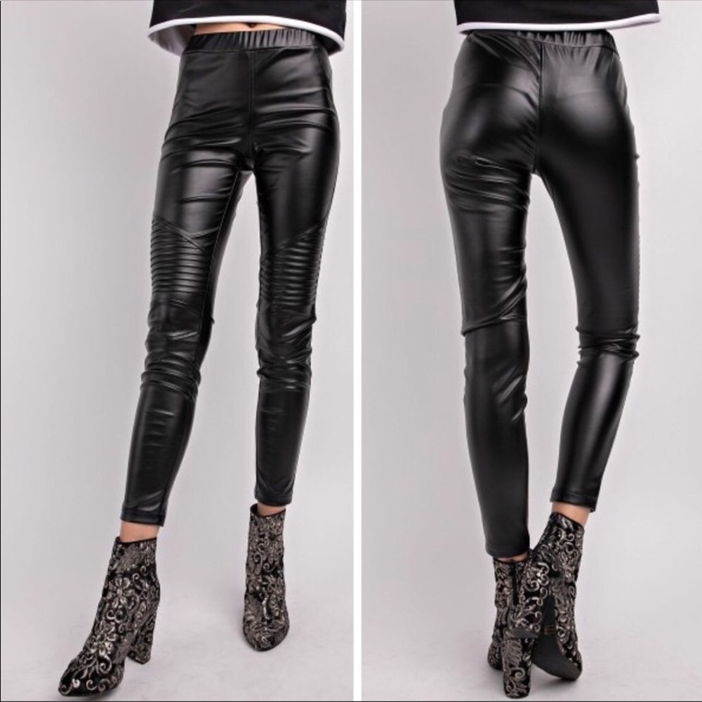 Faux leather leggings